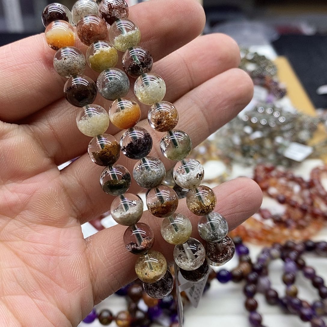 水晶手链未镶嵌多样性发货发一条