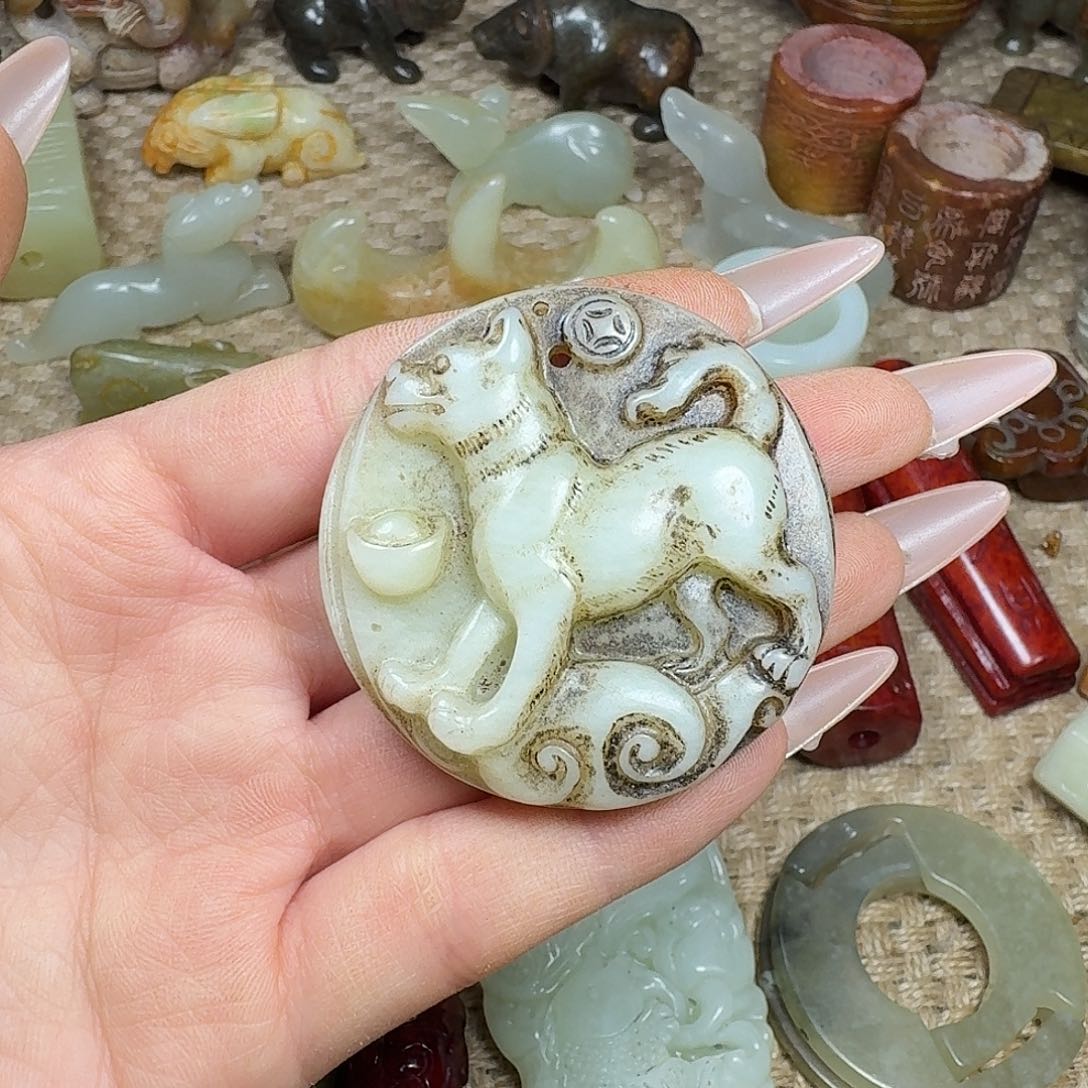 白玉菩提吊坠挂件