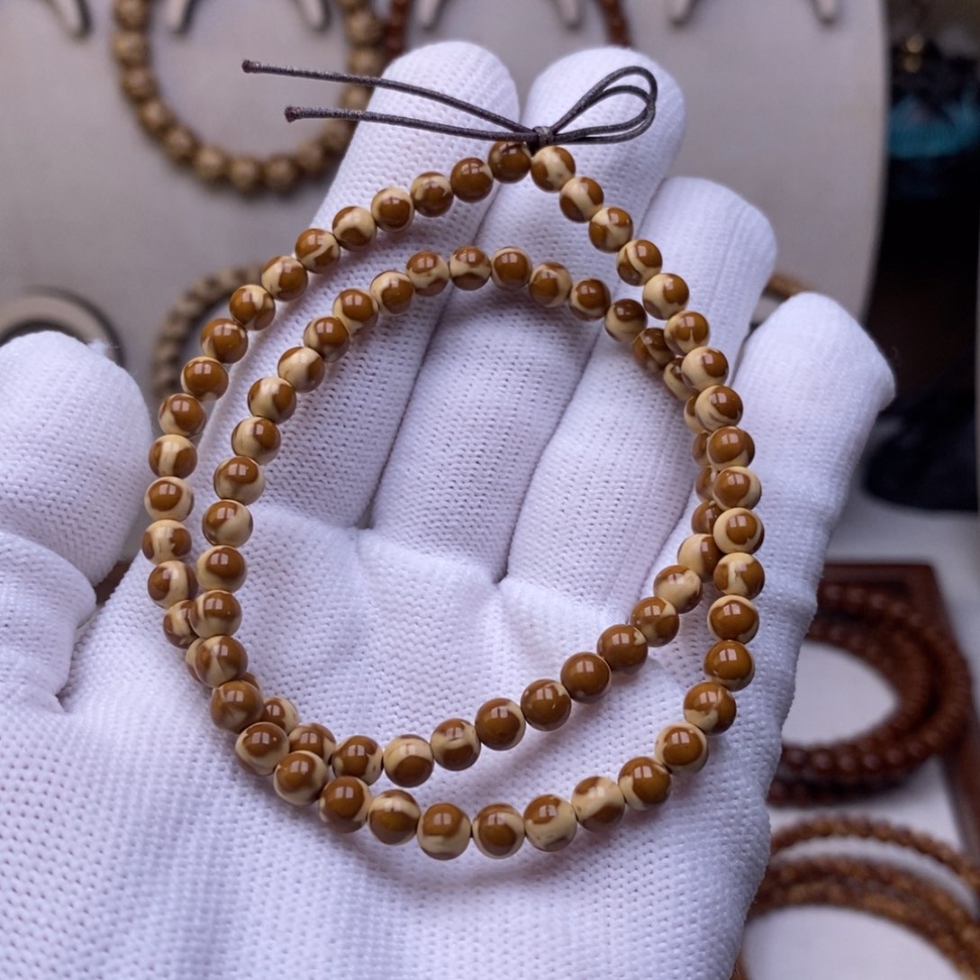 A****紫金鼠手串精工鼠尖纯肉花皮光珠卡54双圈精品