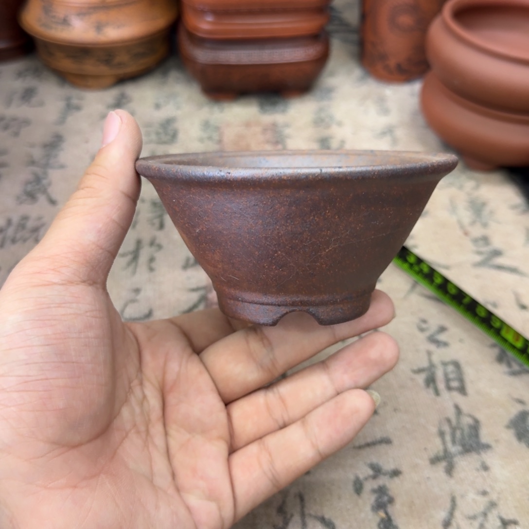 紫砂花盆宜兴紫砂正品9.5x4