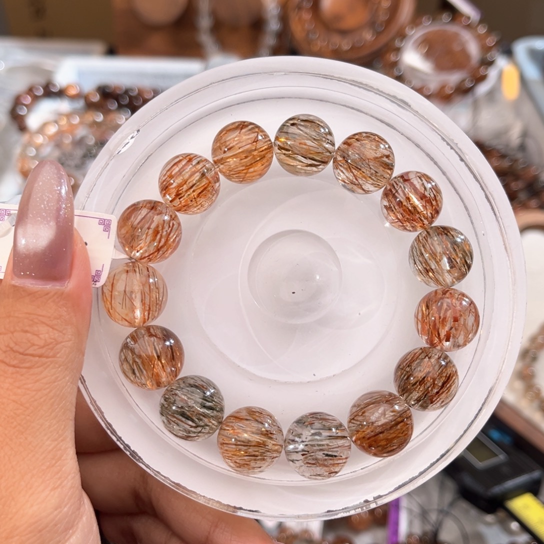 W***7手链未镶嵌水晶黑金超13m