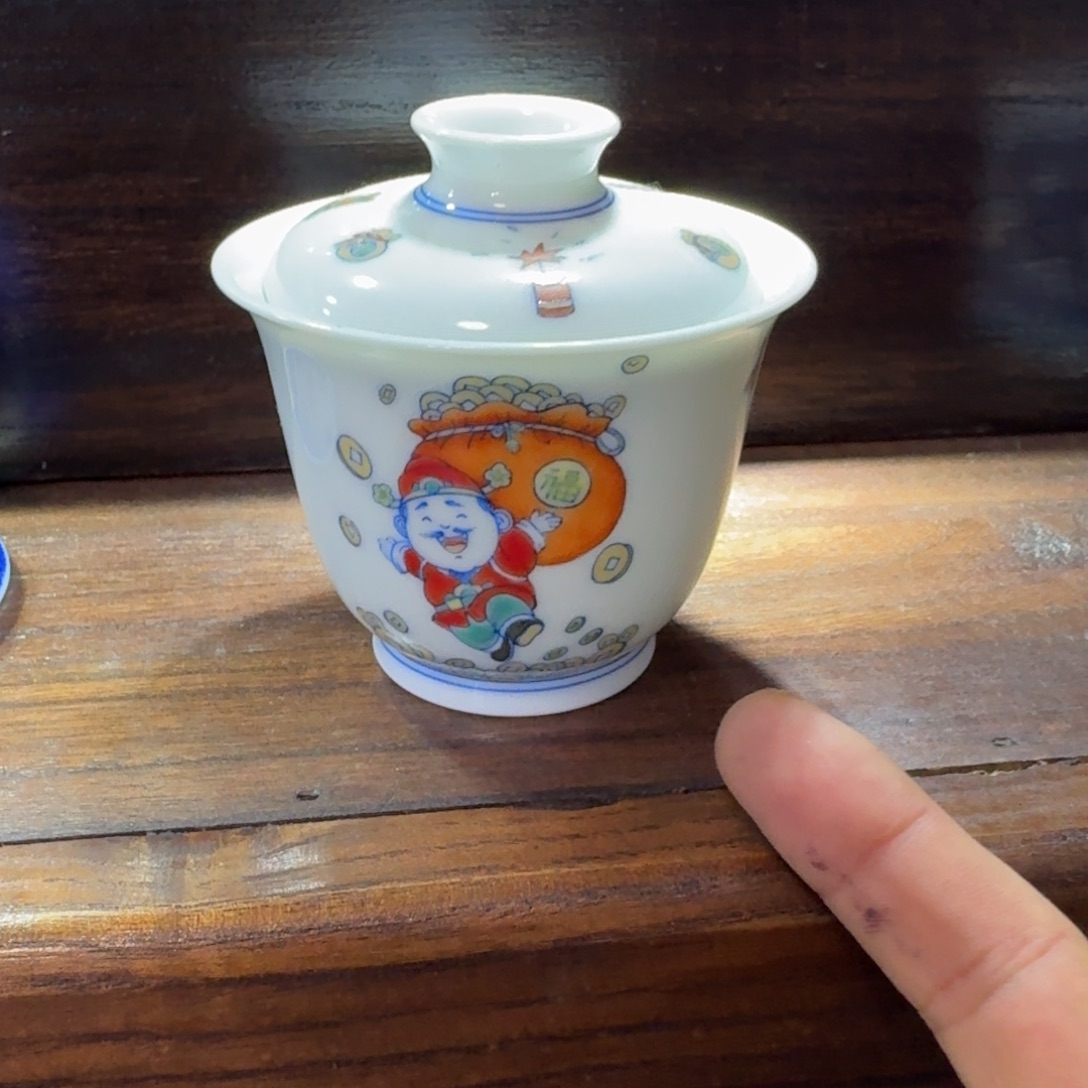 去***方瓷片当代景德镇陶瓷手绘茶具