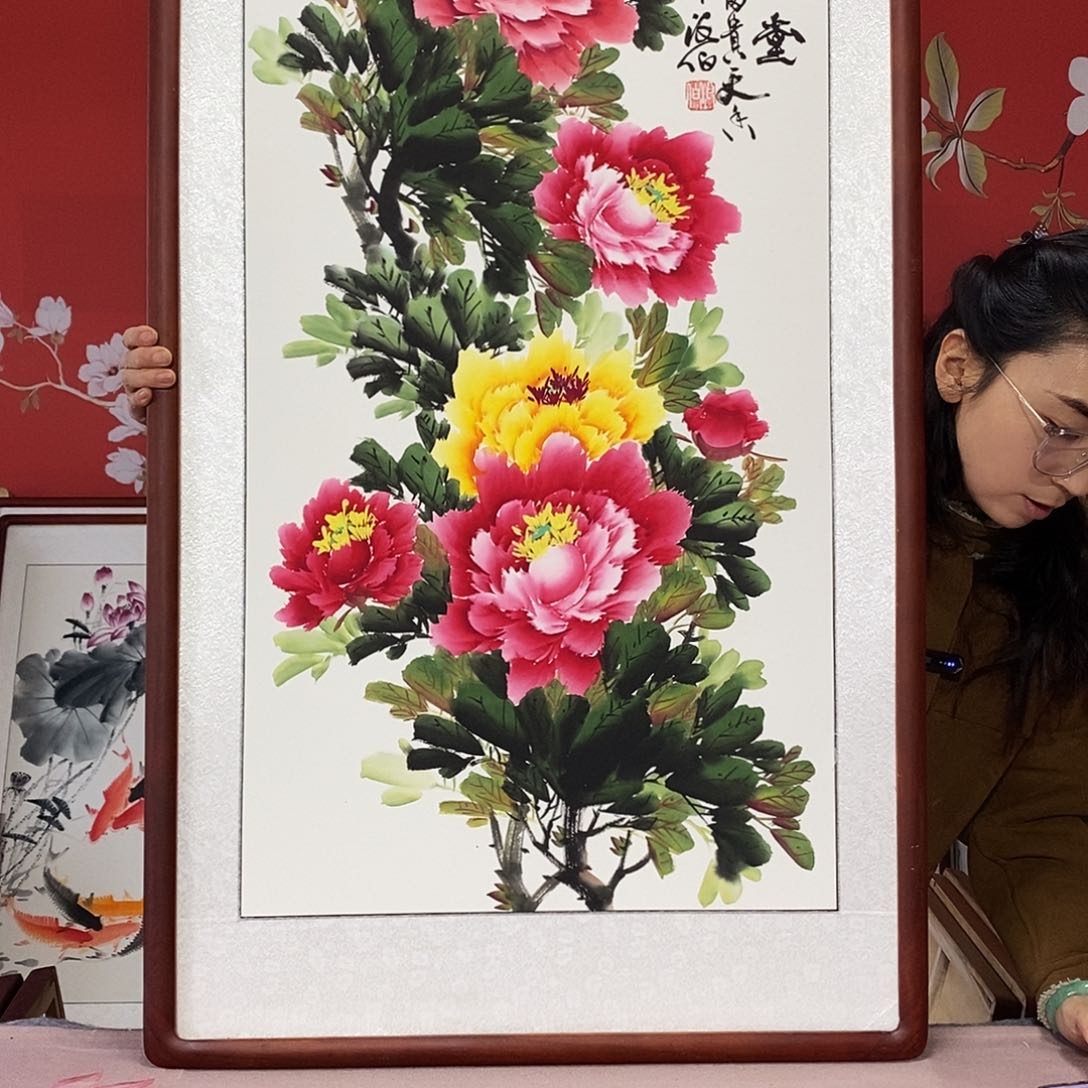 国画手写手绘国画作品63✖️123