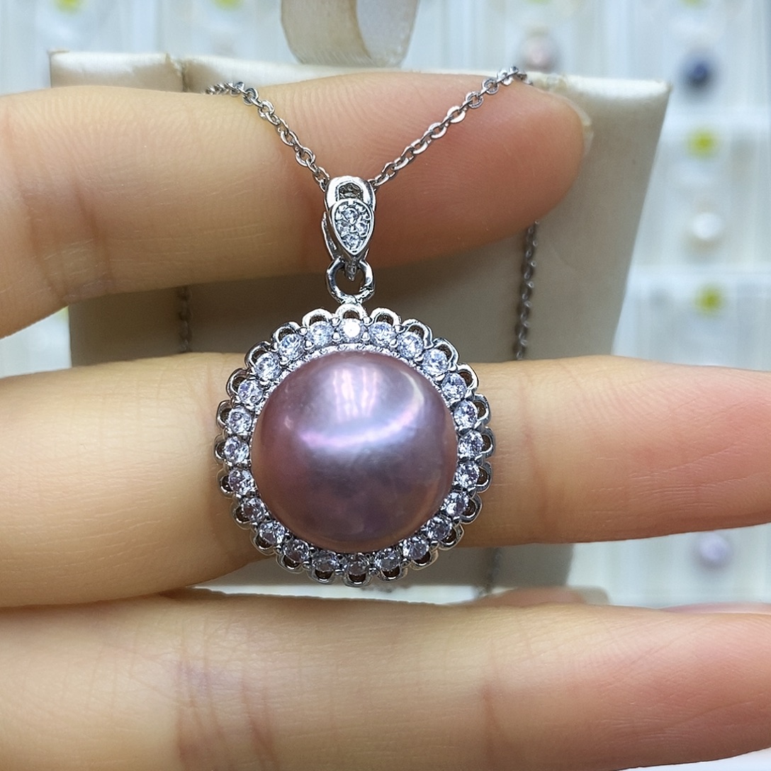 未镶嵌淡水珍珠吊坠(赠链)