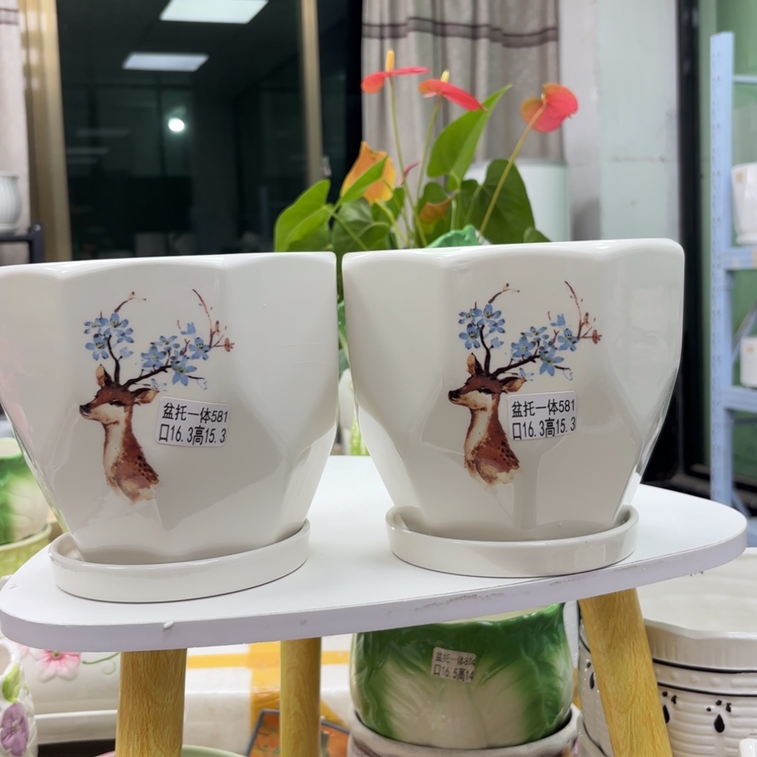 @夏西陶瓷花盆@@5581