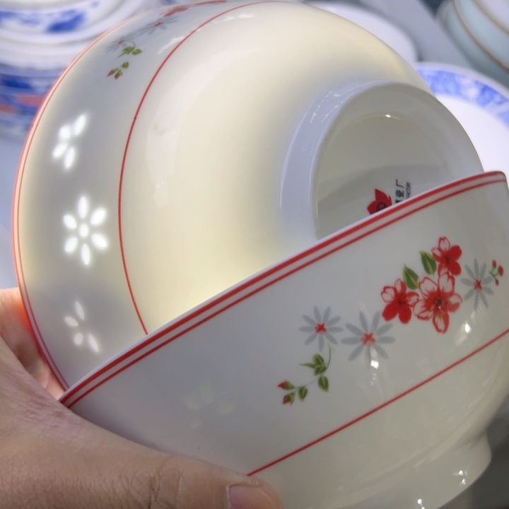 杯六寸两个红叶陶瓷