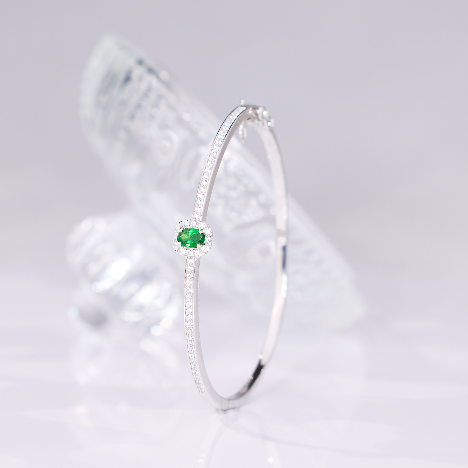 【歪歪】沙弗莱手镯S925银镶嵌*E7647