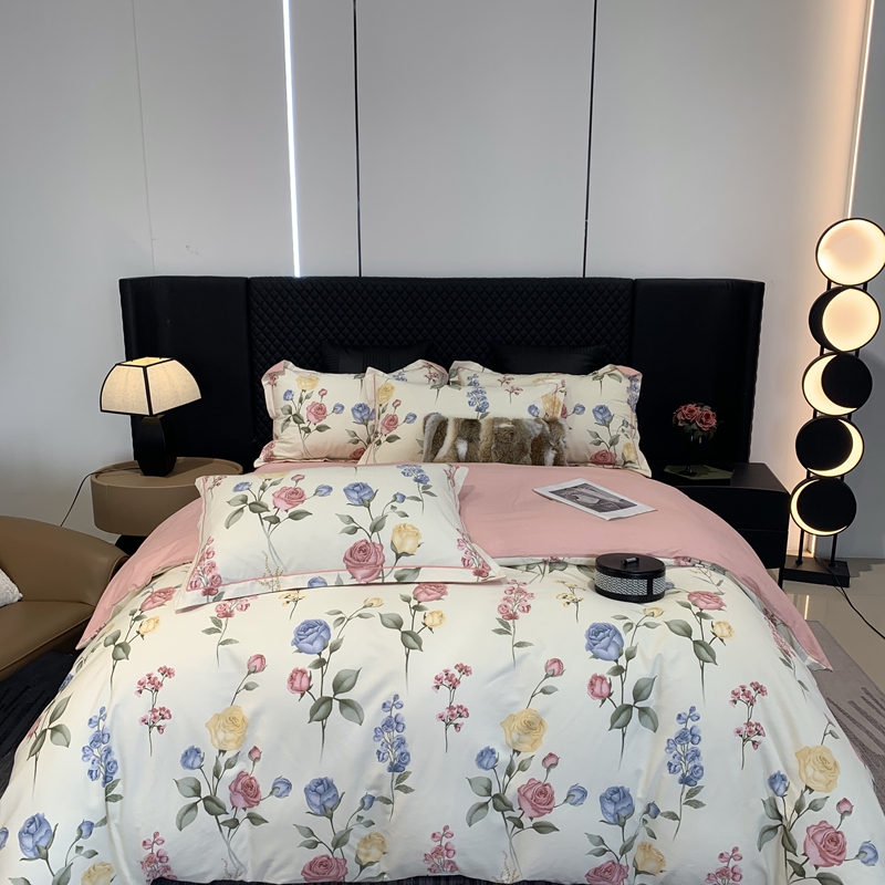 被套力推秋冬新品加厚全棉纯棉套餐磨毛四件套时尚亲肤柔软印花