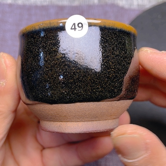 茶盏龙窑柴烧乌金1口杯6.6口径