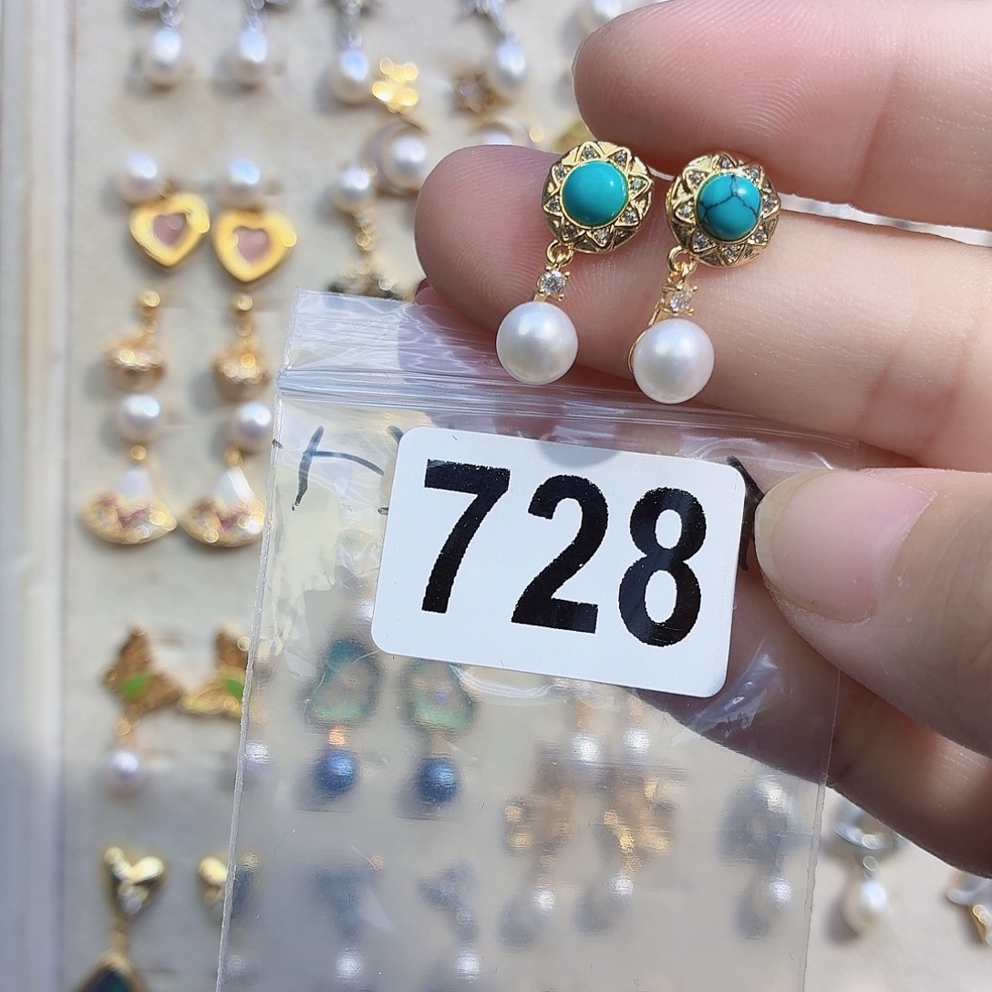 耳饰合金淡水珍珠