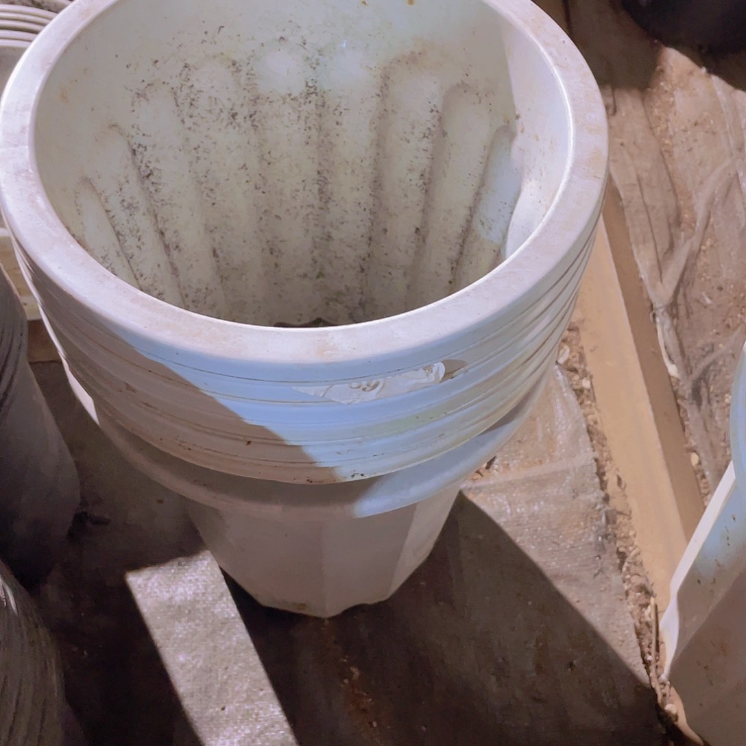 旧口径24高24白色罗马盆7个