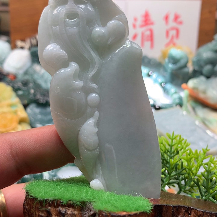 翡翠颈饰未镶嵌保真天然A货翡翠