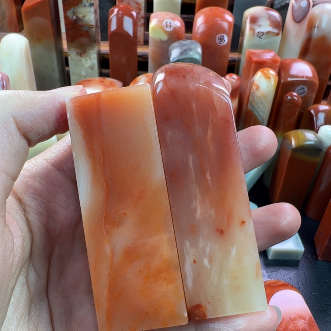 江***海老挝石印石老挝石2个