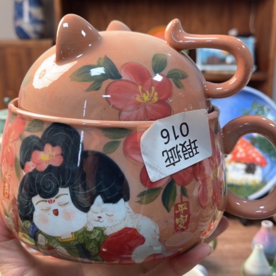炉景德镇釉下手绘陶瓷 