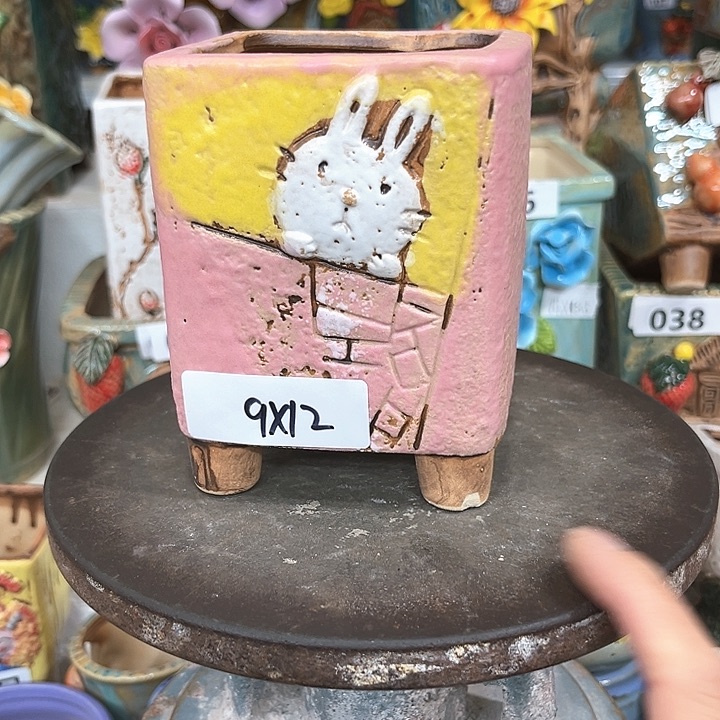 紫砂花盆粗陶材质多肉花盆