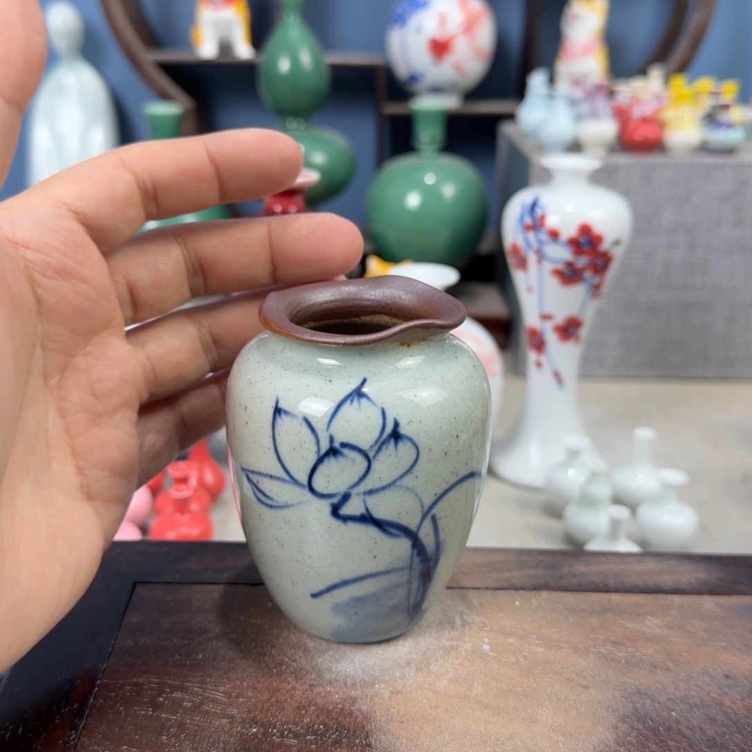 陶瓷手工小花器摆件