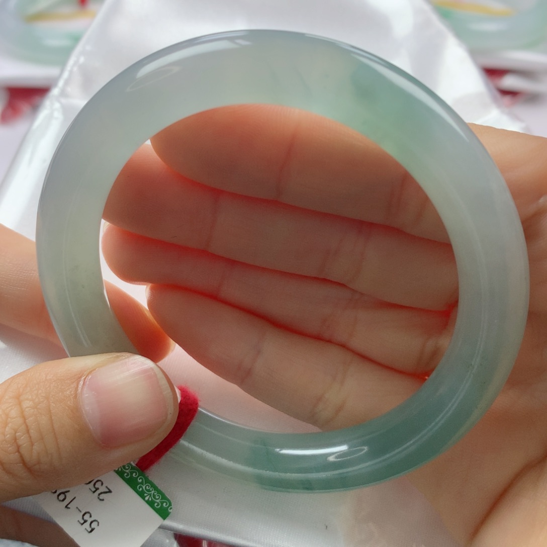 未镶嵌手镯翡翠缅甸天然翡翠A货55圆