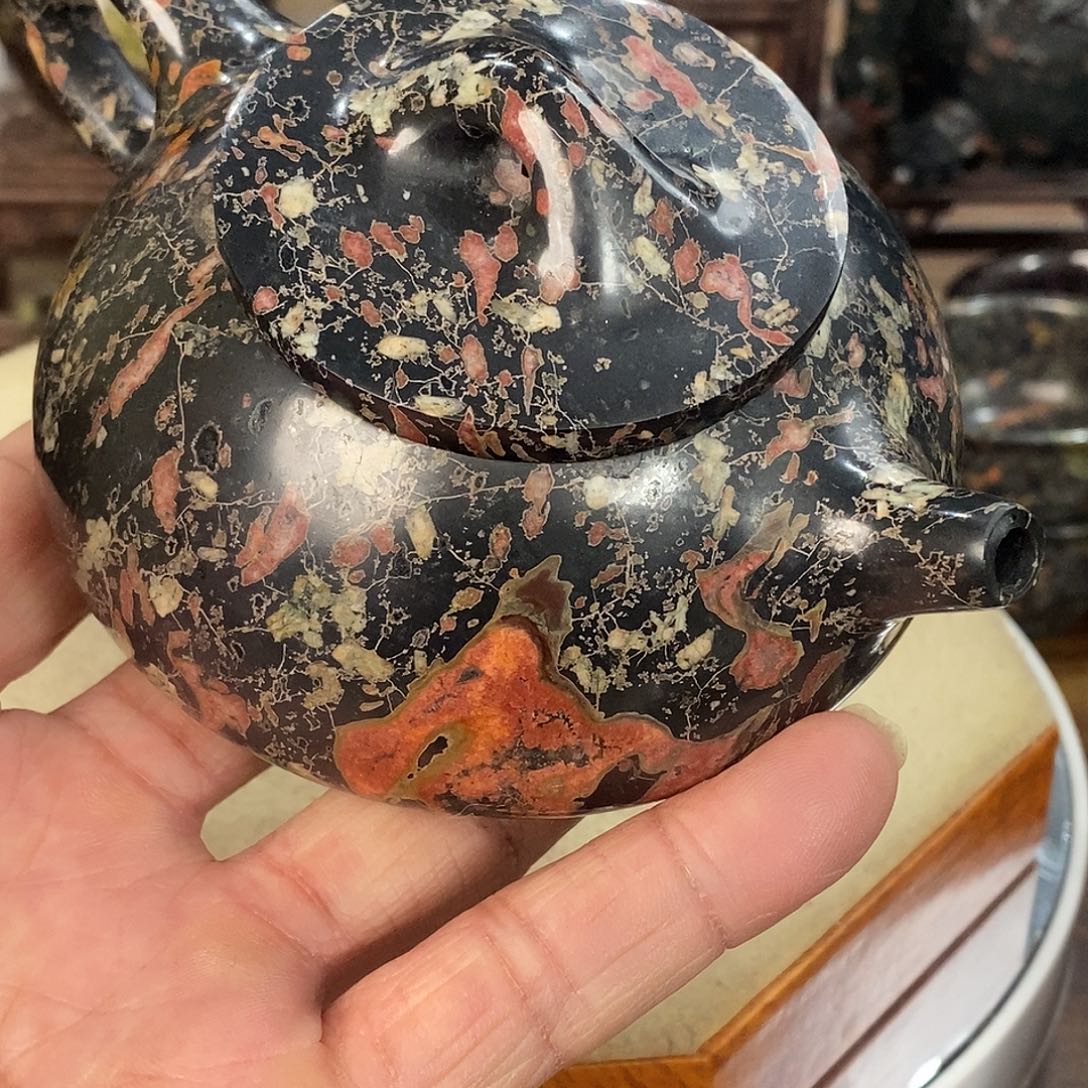 心***下奢上奢梅花玉茶壶茶杯