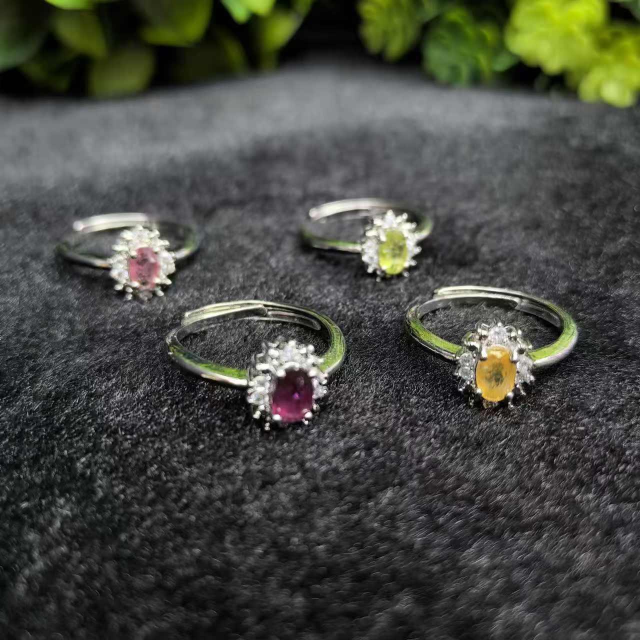 CT3695【任会长珠宝】精品七彩碧玺戒指-活口-多样性只发一件