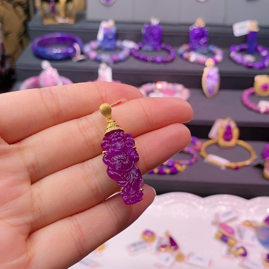 苏纪石（舒俱来）18K金镶嵌吊坠(不含链)