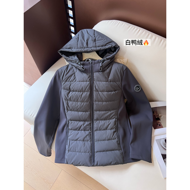 【高品】J66连帽羽绒服女冬季小暖炉修身保暖内搭防风外套上衣