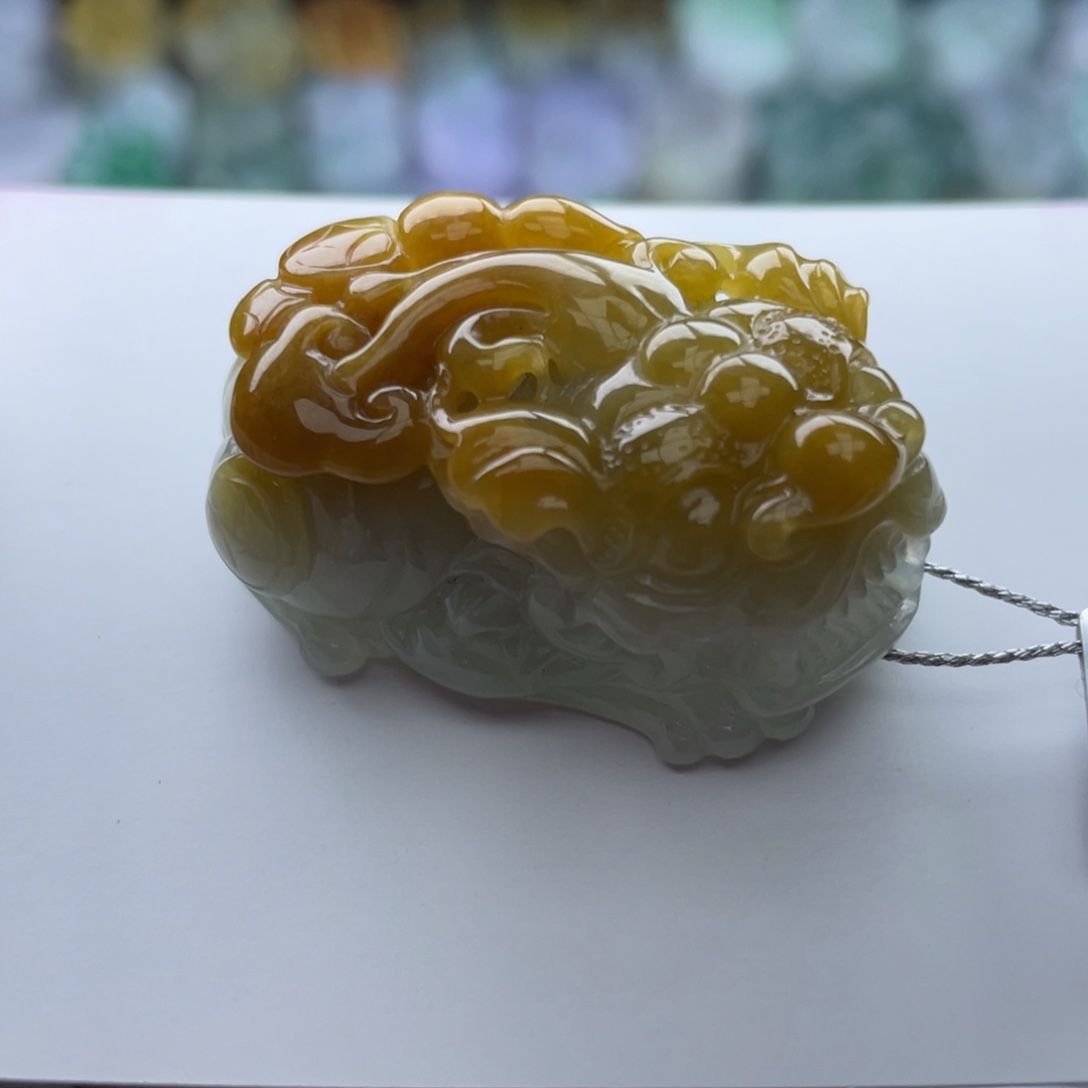 翡翠颈饰未镶嵌貔貅