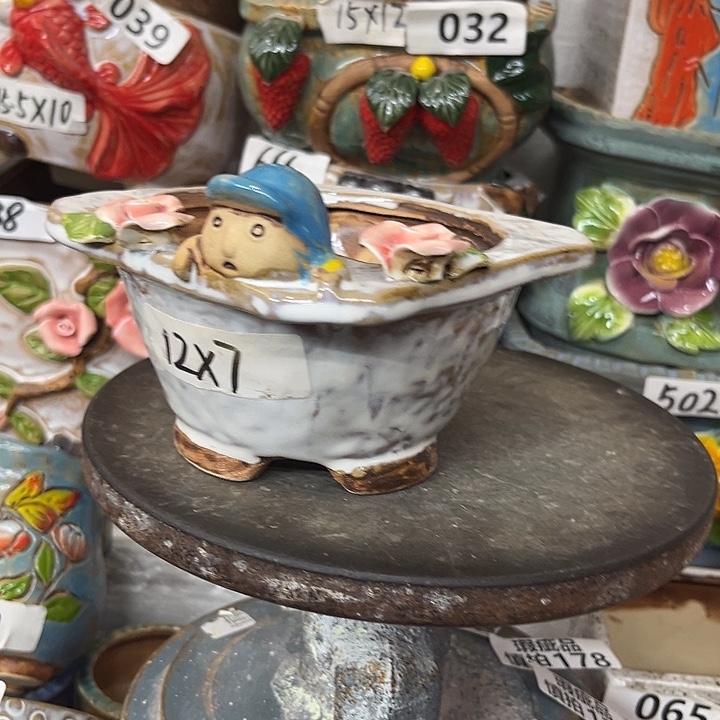 粗陶材质多肉花盆