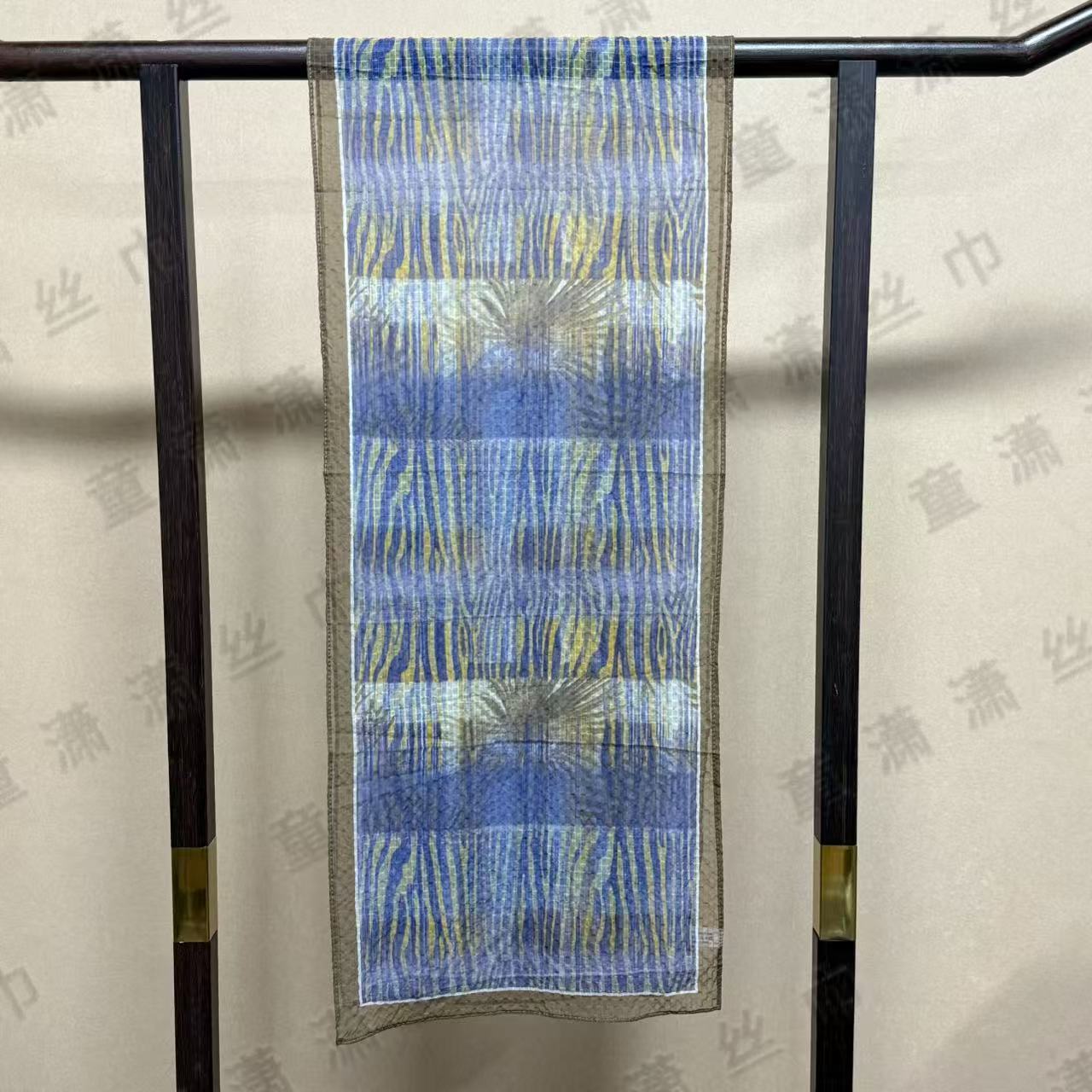 （星光熠熠）薯莨珍珠绉30*155左右长巾围巾