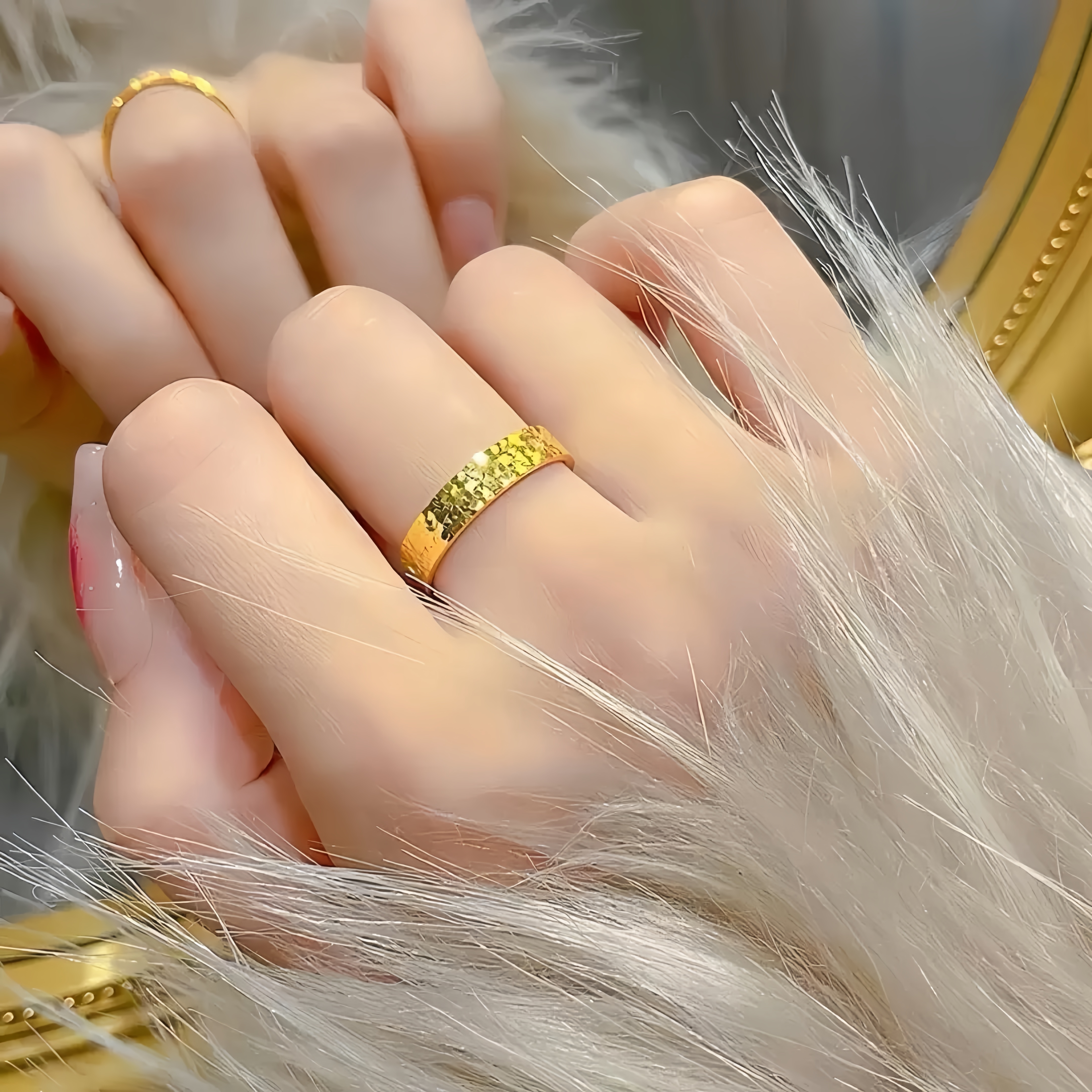 金屿/JINYU 「碎冰冰戒指」女指环 轻奢高定版