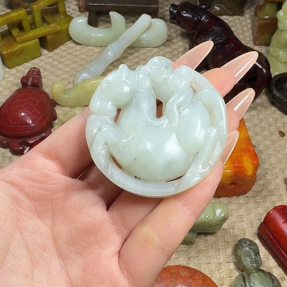 白玉菩提吊坠挂件