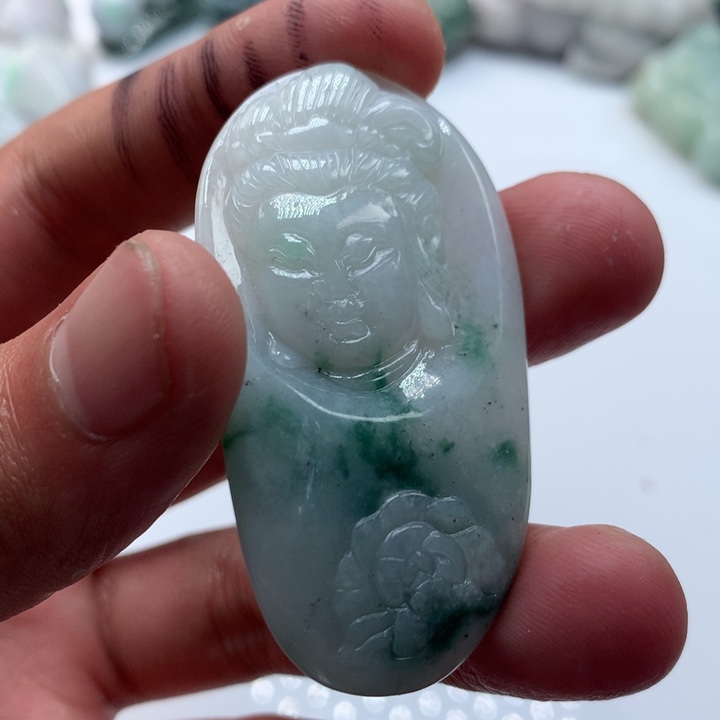 翡翠未镶嵌颈饰保真天然a货翡翠