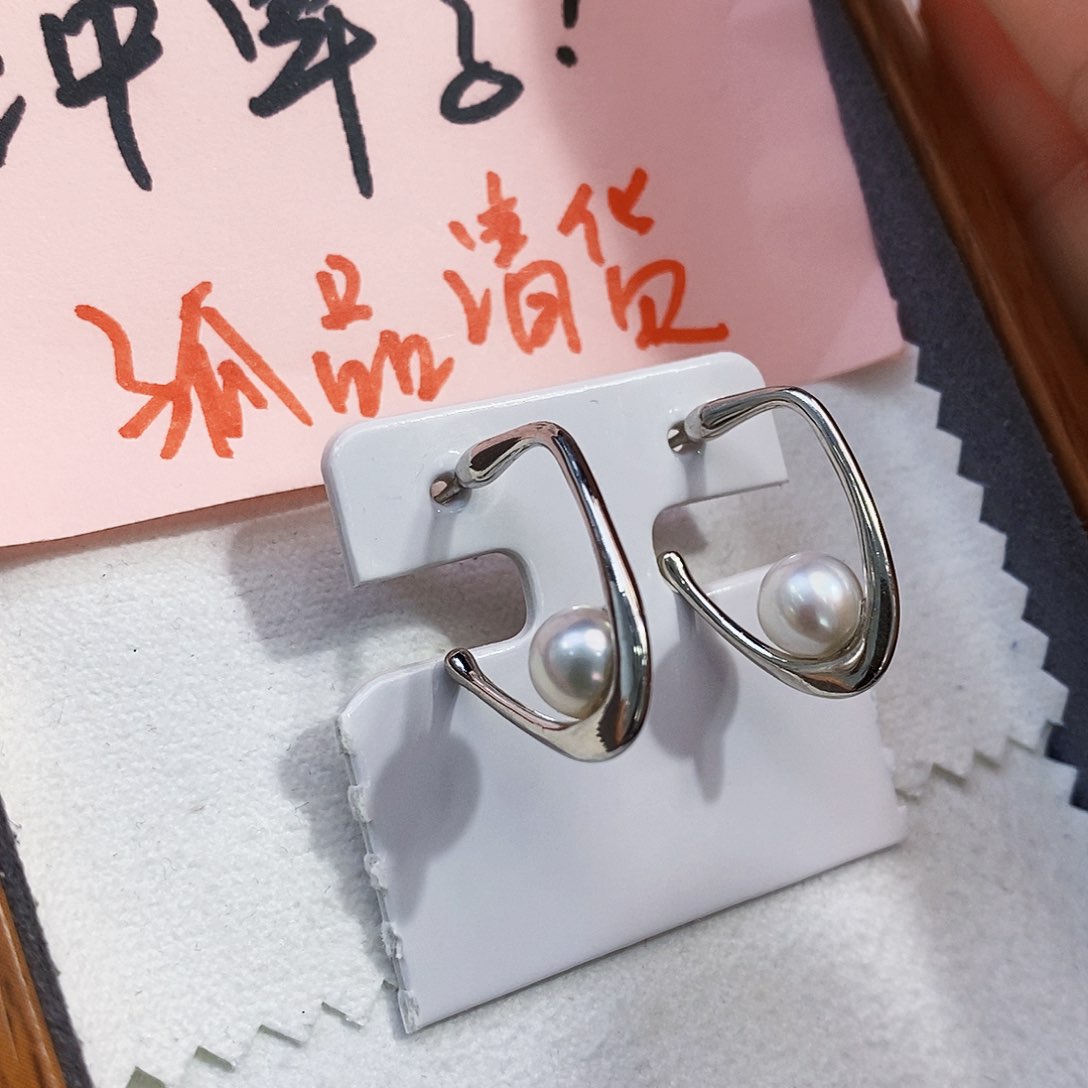银S925镶嵌特价清库存正版珠宝淡水珍珠极光设计款淡水珍珠