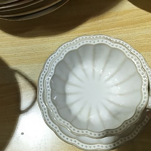 瓷片正品珠点咖啡杯一套