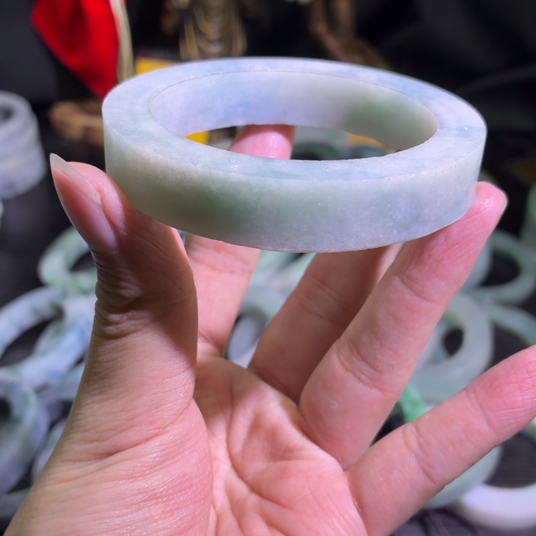 定制翡翠未镶嵌天然翡翠A货毛胚手镯定制