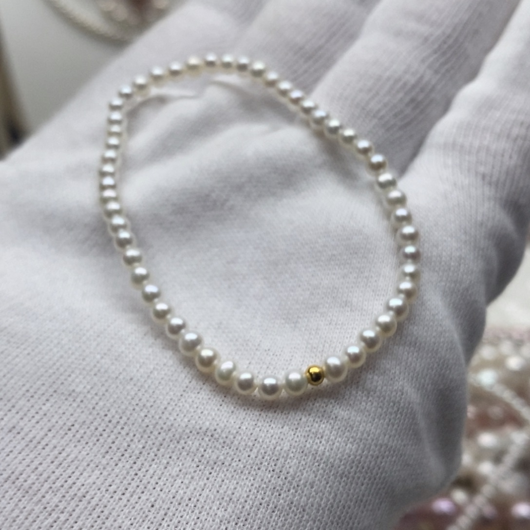 淡水珍珠手链银S925镶嵌