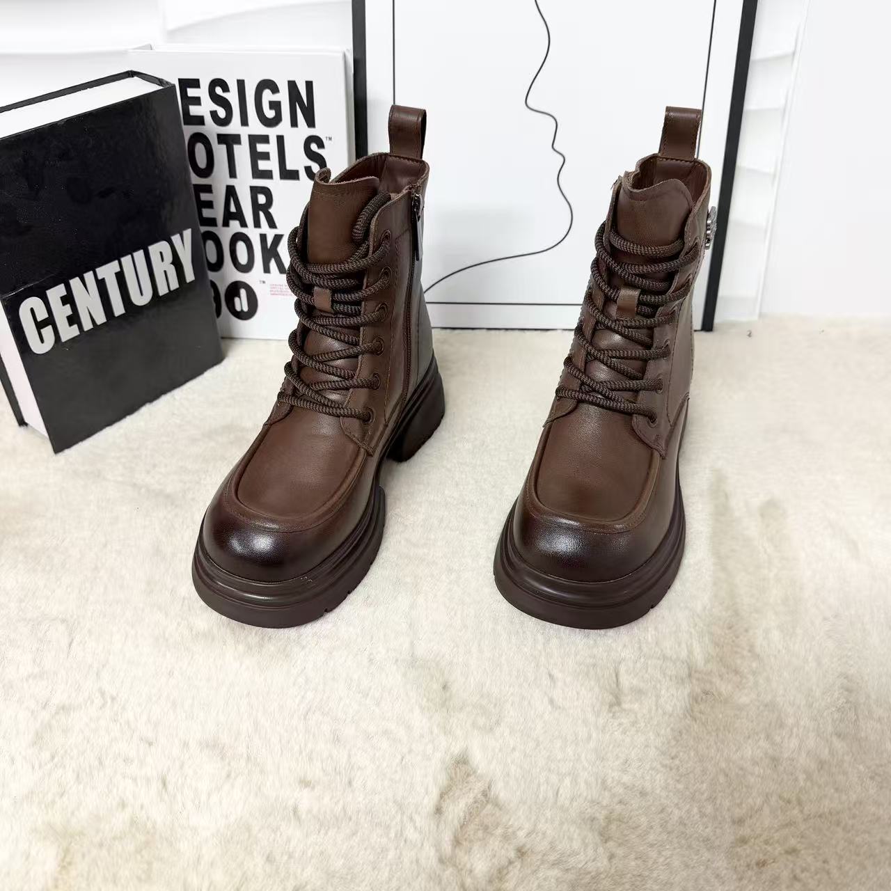 新款气质百搭潮流女士[羊毛}休闲短靴/FR/91367