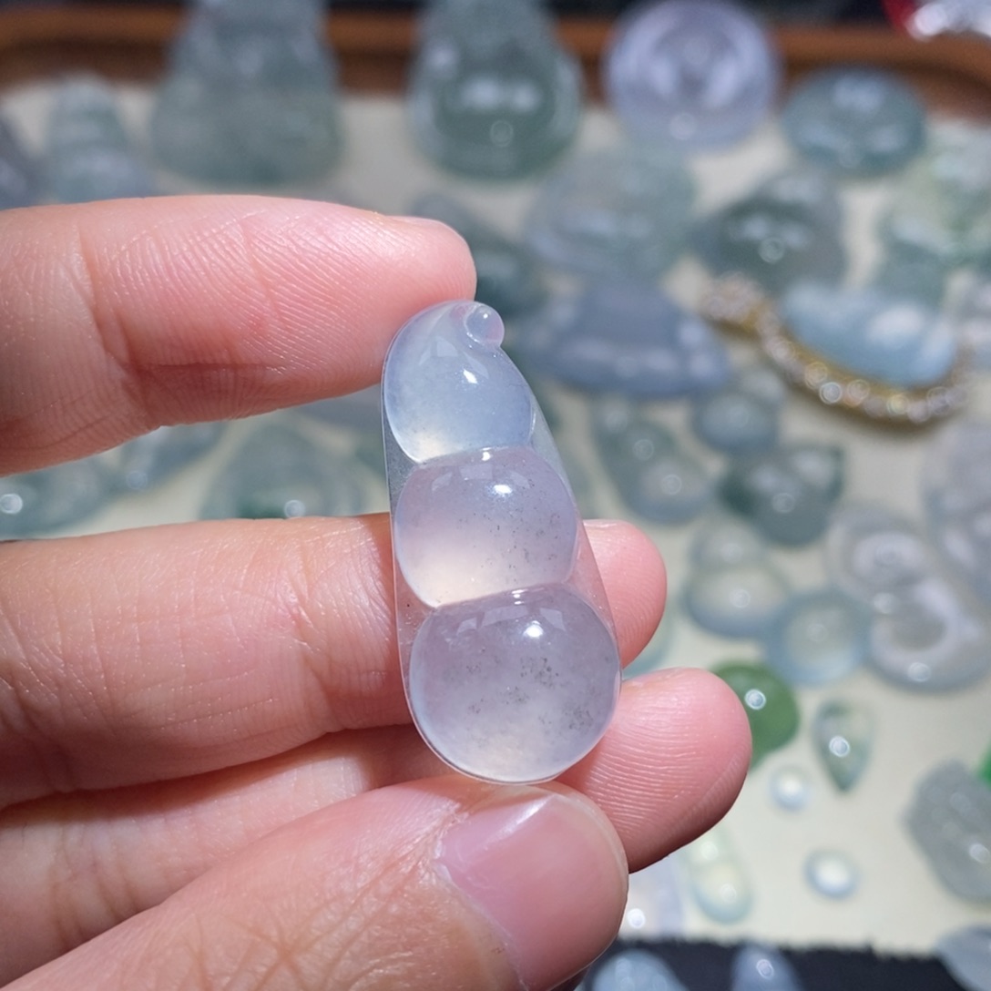 翡翠颈饰未镶嵌天然缅甸翡翠A货