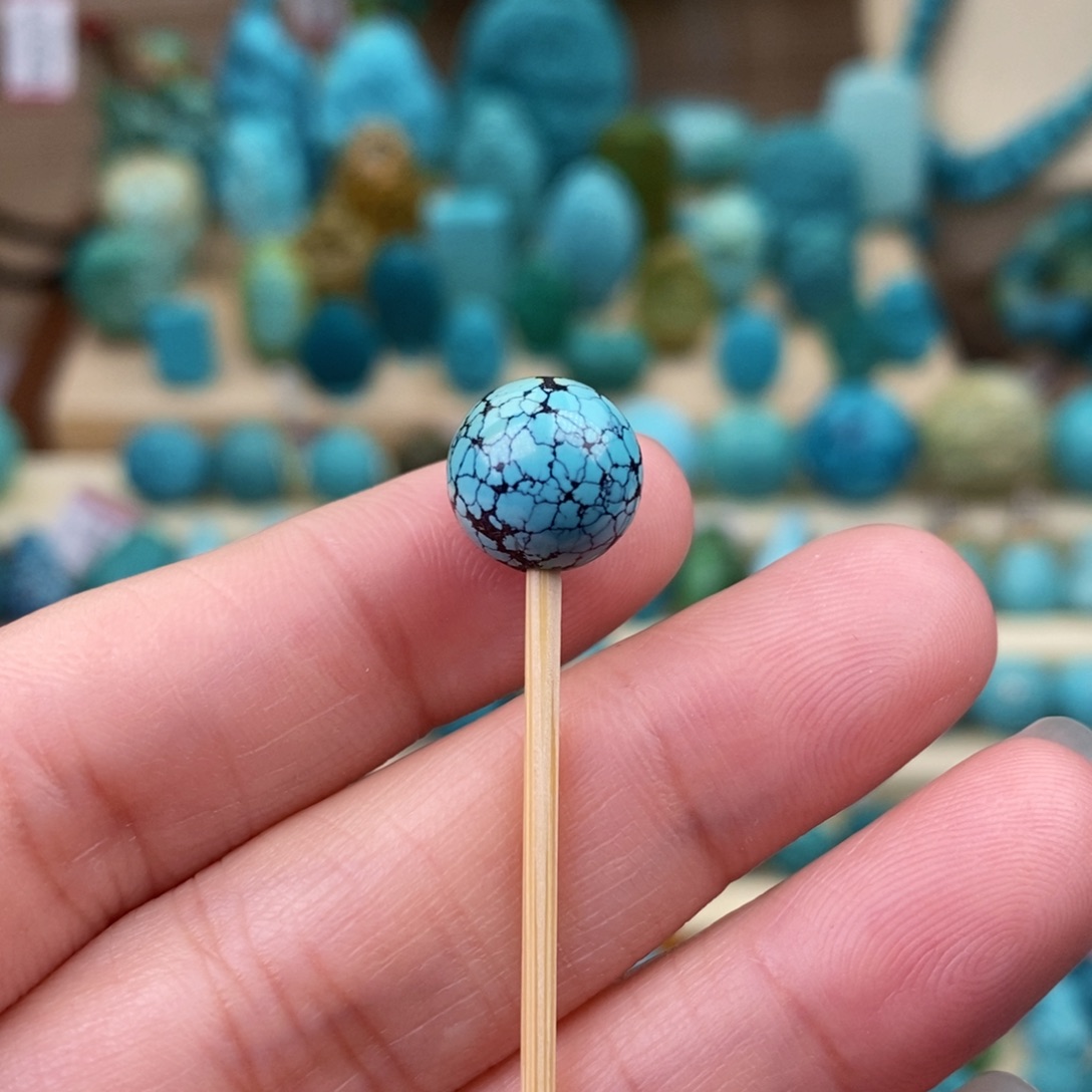 绿松石珠宝奇石未镶嵌10mm