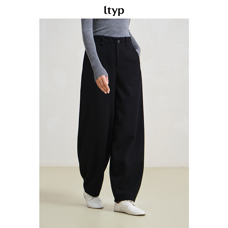 ltyp 11.2 美丽诺羊毛棉O型裤 立体剪裁松弛感弯裤女春Y104254216