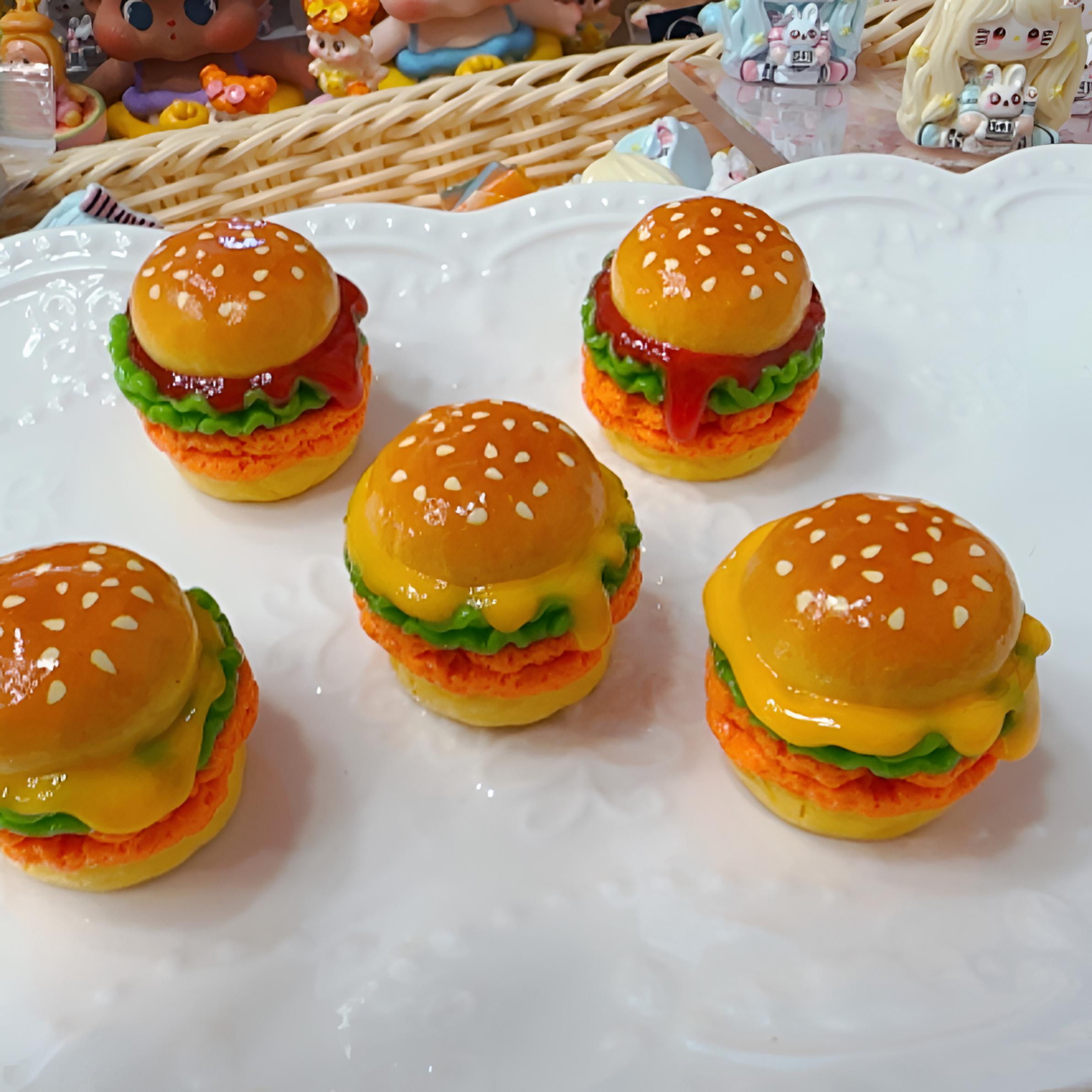 巨无霸汁汁双层汉堡树脂配件重磅来袭小方