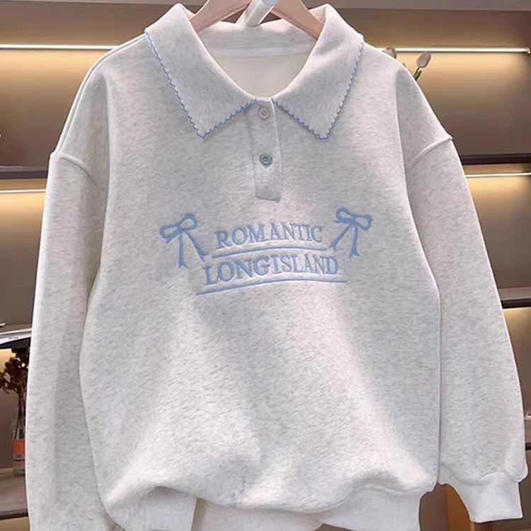 女童卫衣春秋款2025新款儿童洋气休闲长袖上衣中大童女孩翻领卫衣