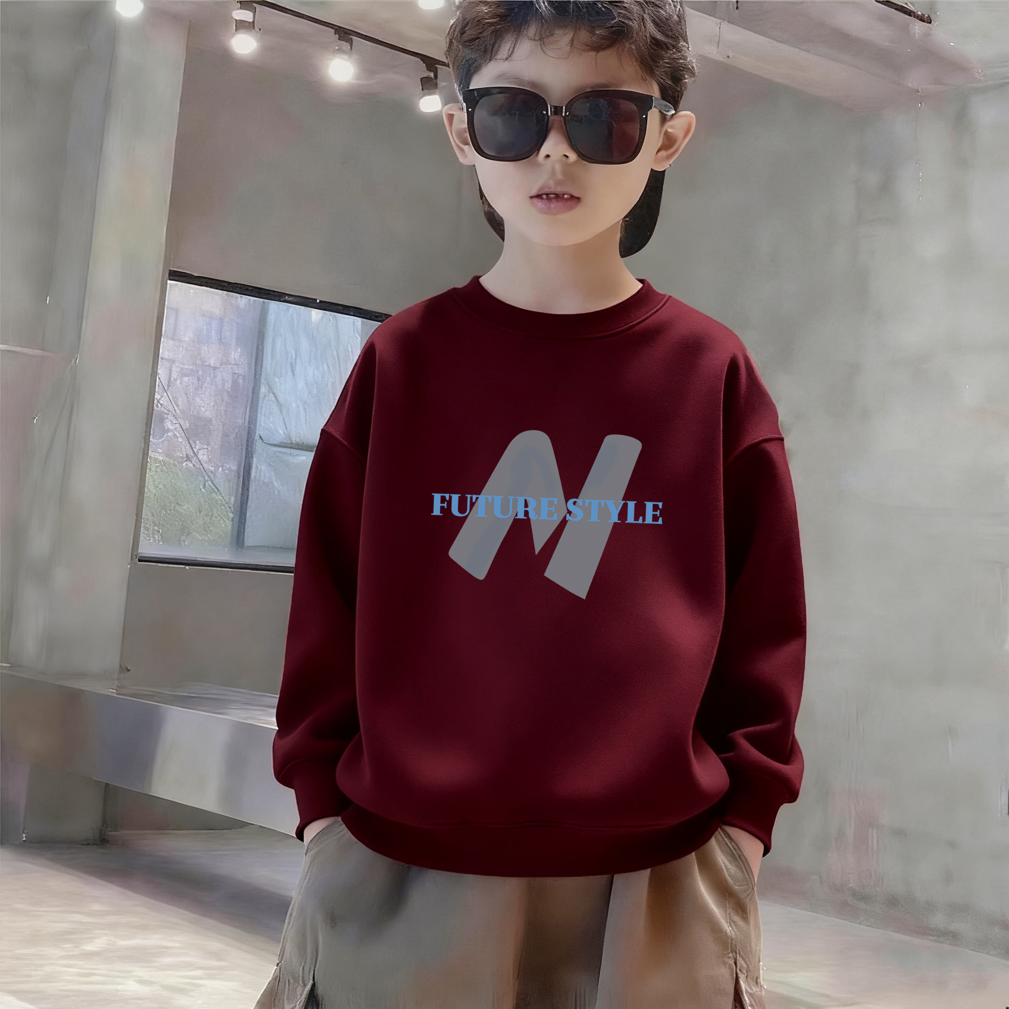 男童春秋卫衣2025新款儿童纯棉长袖t恤衫中大童冬季加绒加厚上衣