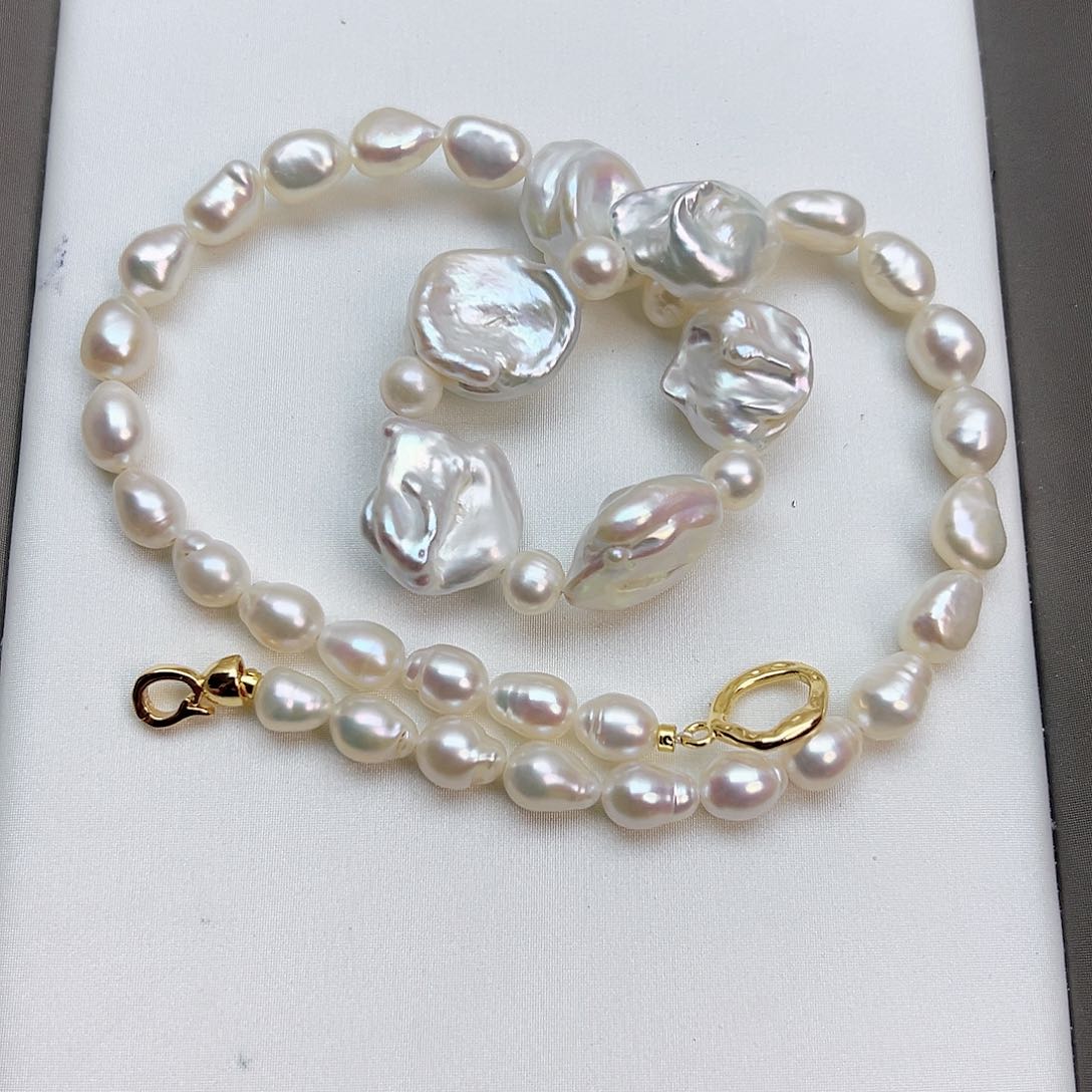 淡水珍珠合金项链