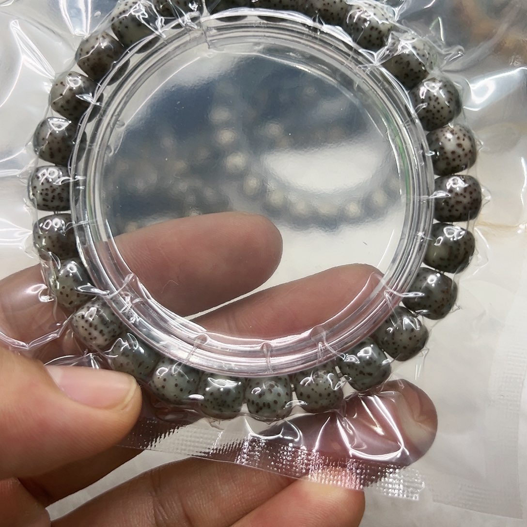 星月菩提手串97殿堂卡姿兰大眼睛黑冰石玉星月菩提单圈 98