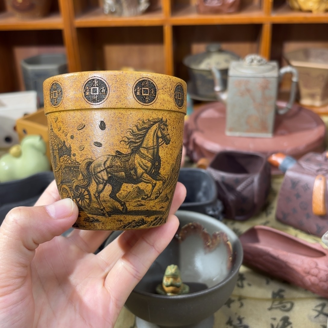 紫砂茶杯宜兴原矿紫砂茶器