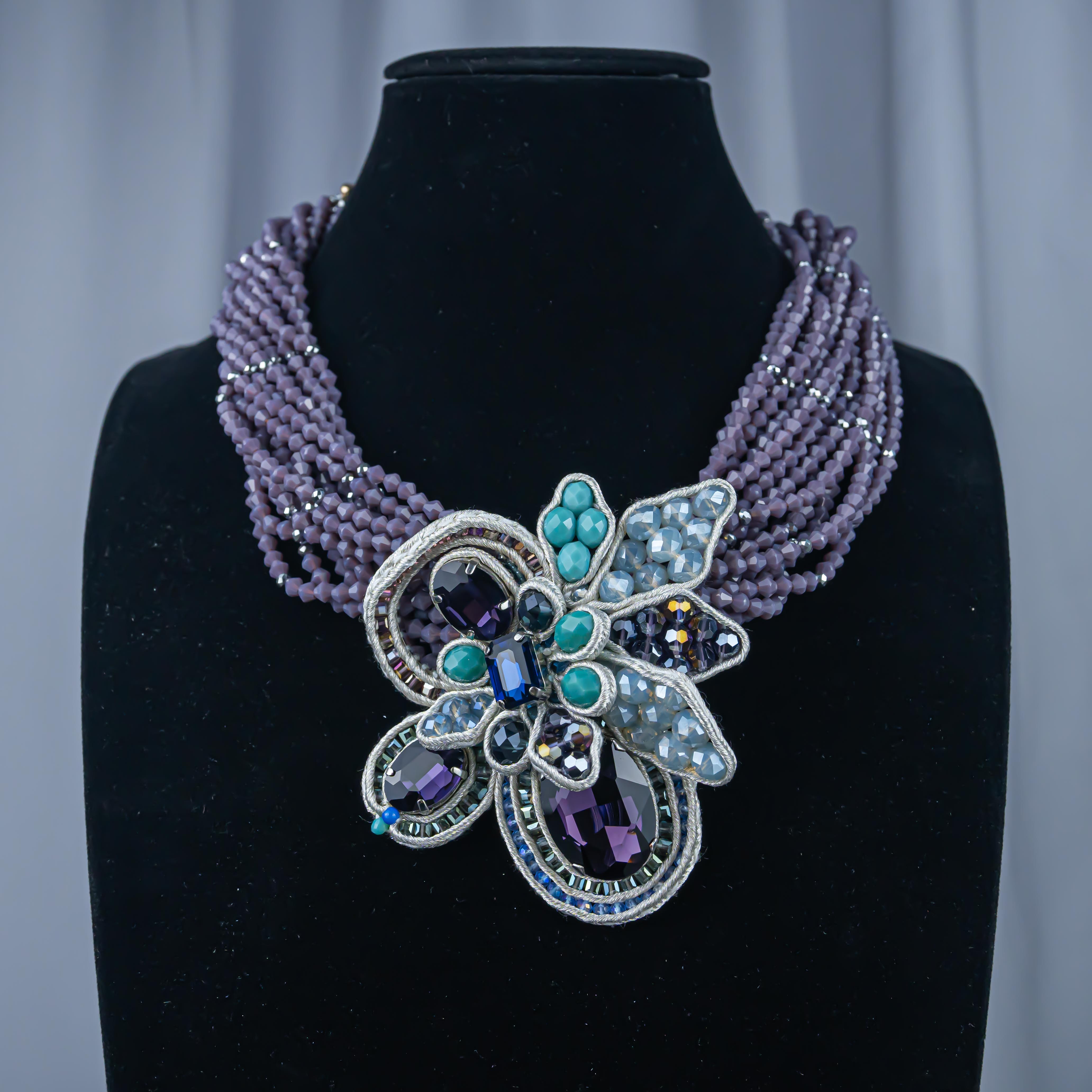 合金项链 中古女孩vingtage  意大利VANITY HER琉璃项链B2651