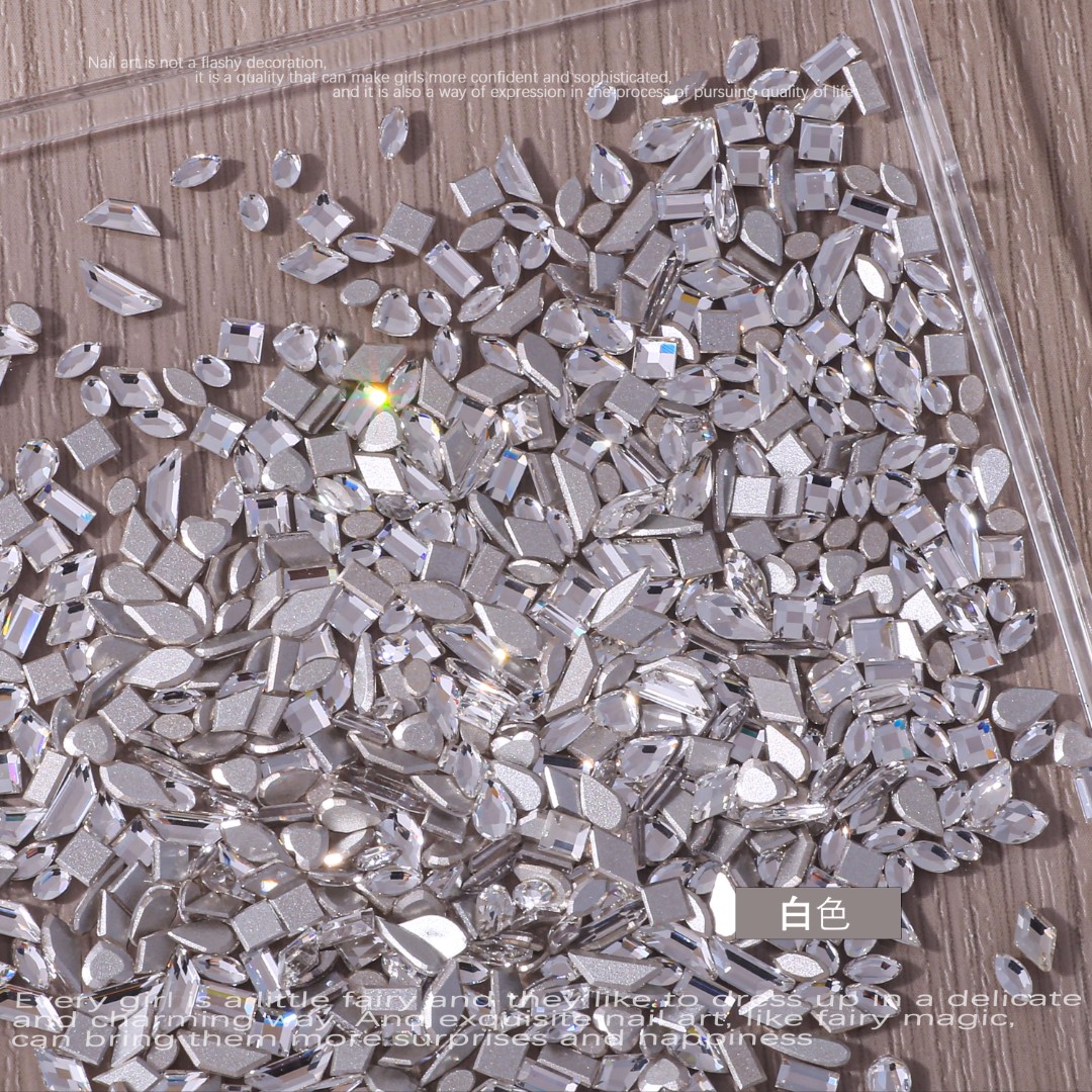 【K9倒边平底异形钻】爆闪指尖饰品