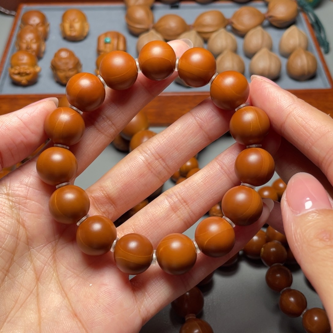 手串/手链橄榄核牧*1.4梅林铁核正圆光珠 精品 