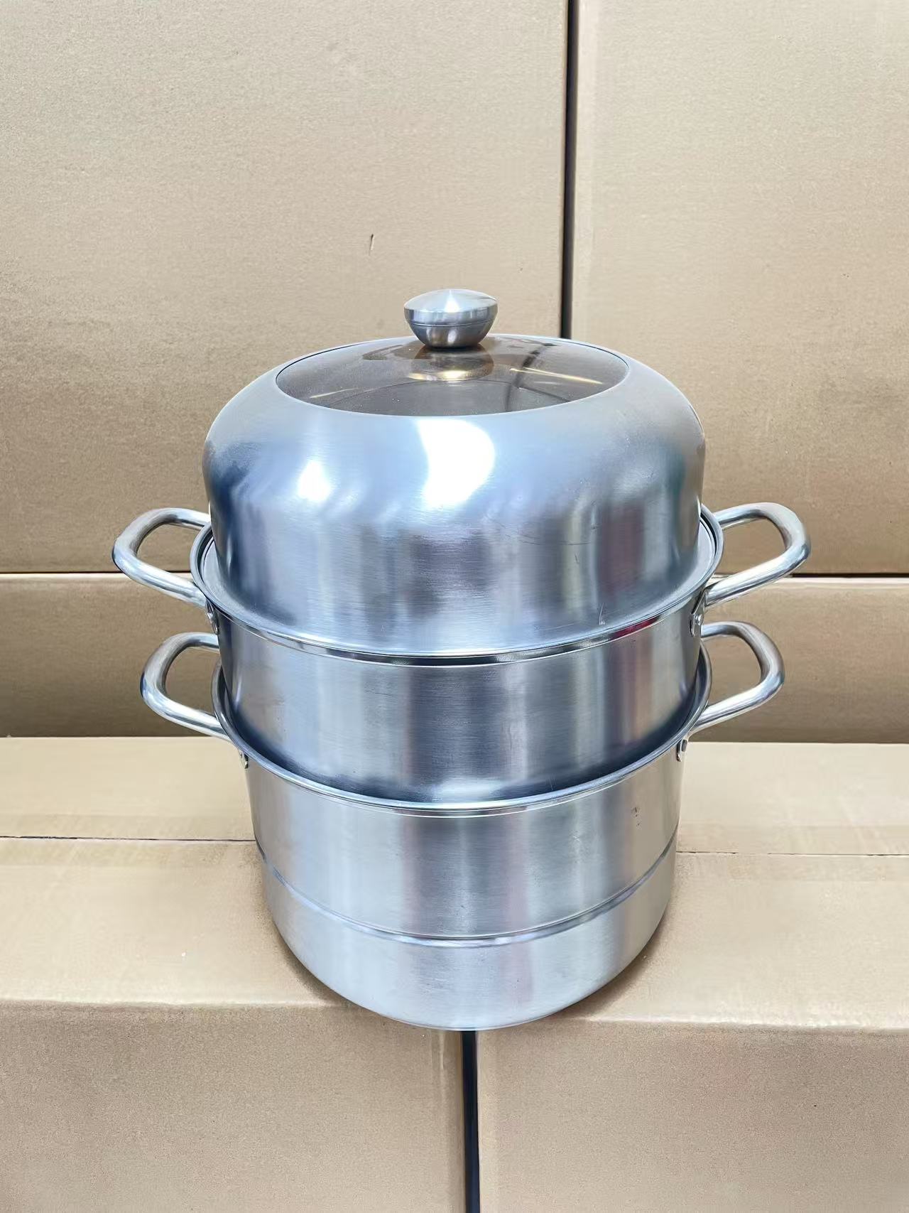 不锈钢蒸锅  多层蒸锅颜色规格随机