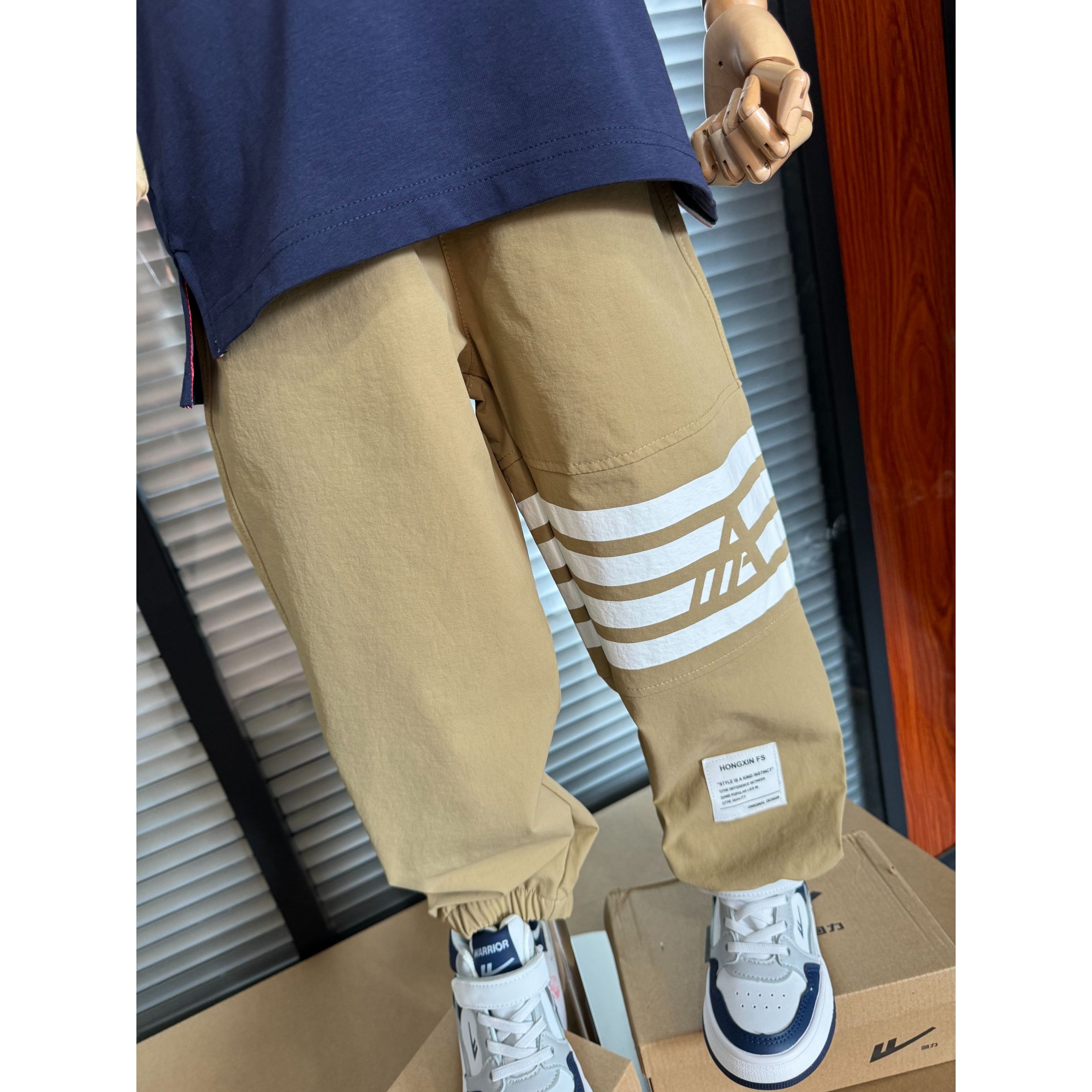 601（外贸单）春夏季新款男女宝同款设计潮流休闲速干裤 高级运动款